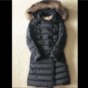 Burberry down filled coat